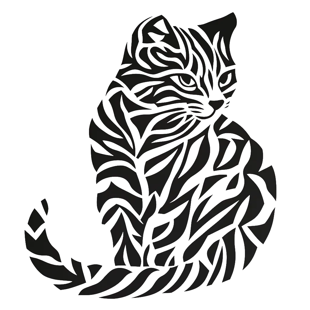 Free cat stencil file for download