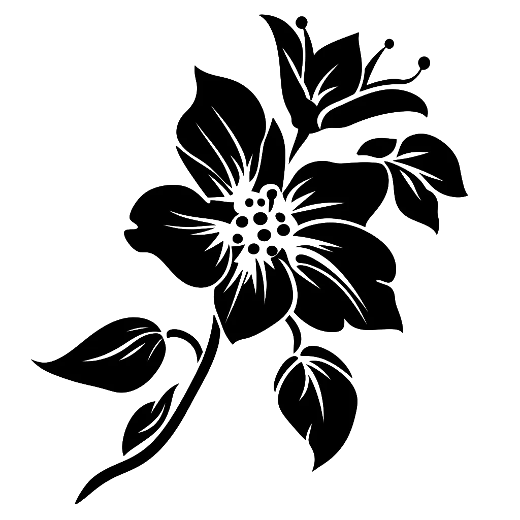 Free flower stencil file for download